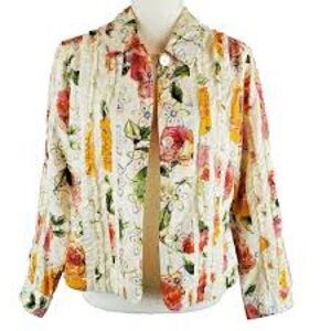 Coldwater Creek Women’s Floral Embroidered Jacket